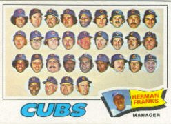 1977 Topps Baseball Cards      518     Chicago Cubs CL/Herman Franks